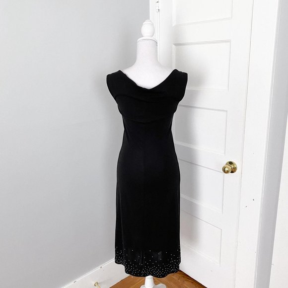 Betsey Johnson 2000s Y2K Vintage Black Midi Dress - Picture 2 of 12